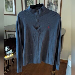 Ralph Lauren Navy Quarter-Zip Sweatshirt